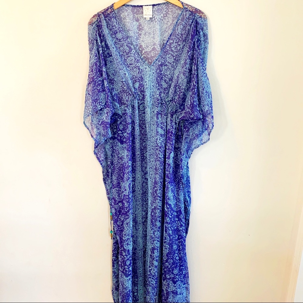 Ella Moss Sheer Kaftan / Coverup / Maxi Dress